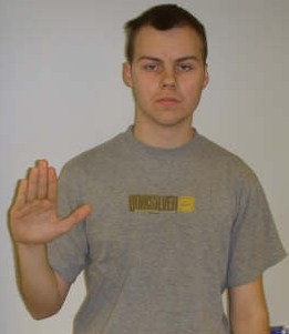 ASL sign for bad, second position