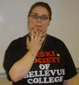 ASL sign for color, second position