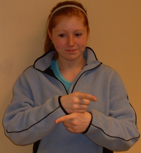 ASL sign for correct, first position