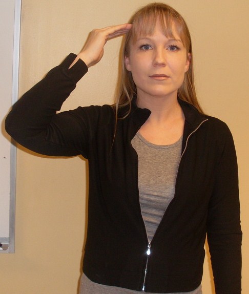 ASL sign for don't know, first position