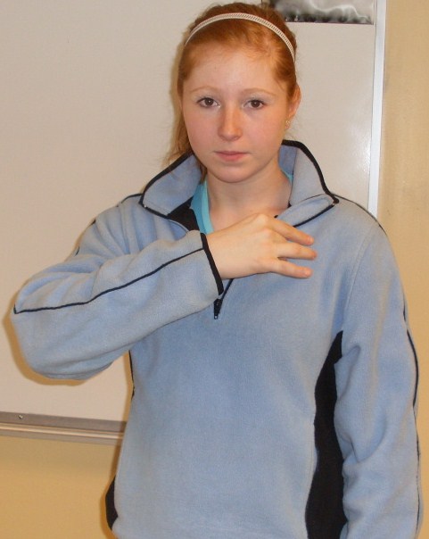 ASL sign for don't like, first position