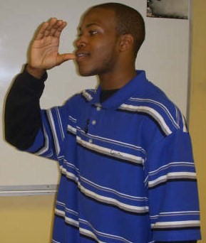 ASL sign for drink, second position