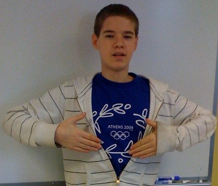 ASL sign for happy, first position