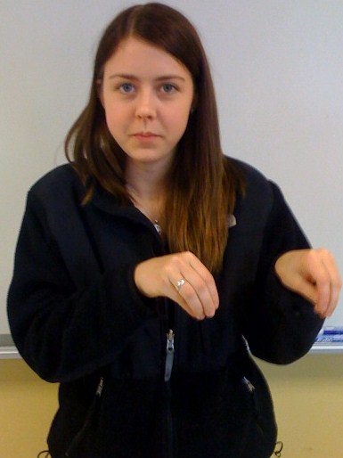 ASL sign for move, first position