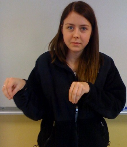 ASL sign for move, second position
