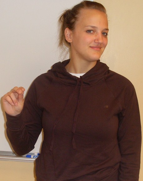 ASL sign for no, second position