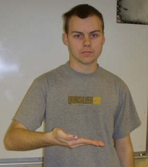 ASL sign for welcome, first position
