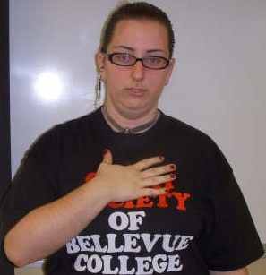 ASL sign for white, first position