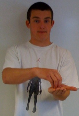 ASL sign for write, first position