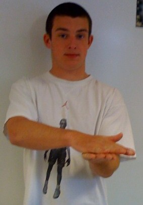 ASL sign for write, second position